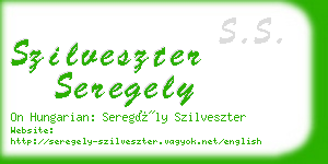 szilveszter seregely business card